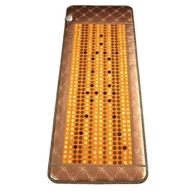 Electric Heated Germanium Stone Massage Mat With Natural Jade And Tourmaline Stones. Infrared Photon Crystal Pad