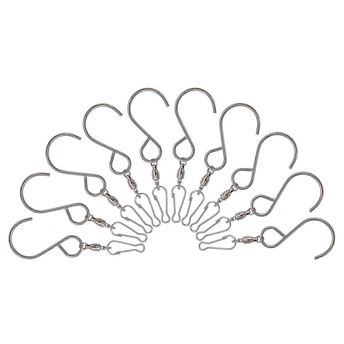 10pcs Swivel S Hanging Hooks Clips for Wind Spinners Wind Chimes Garden