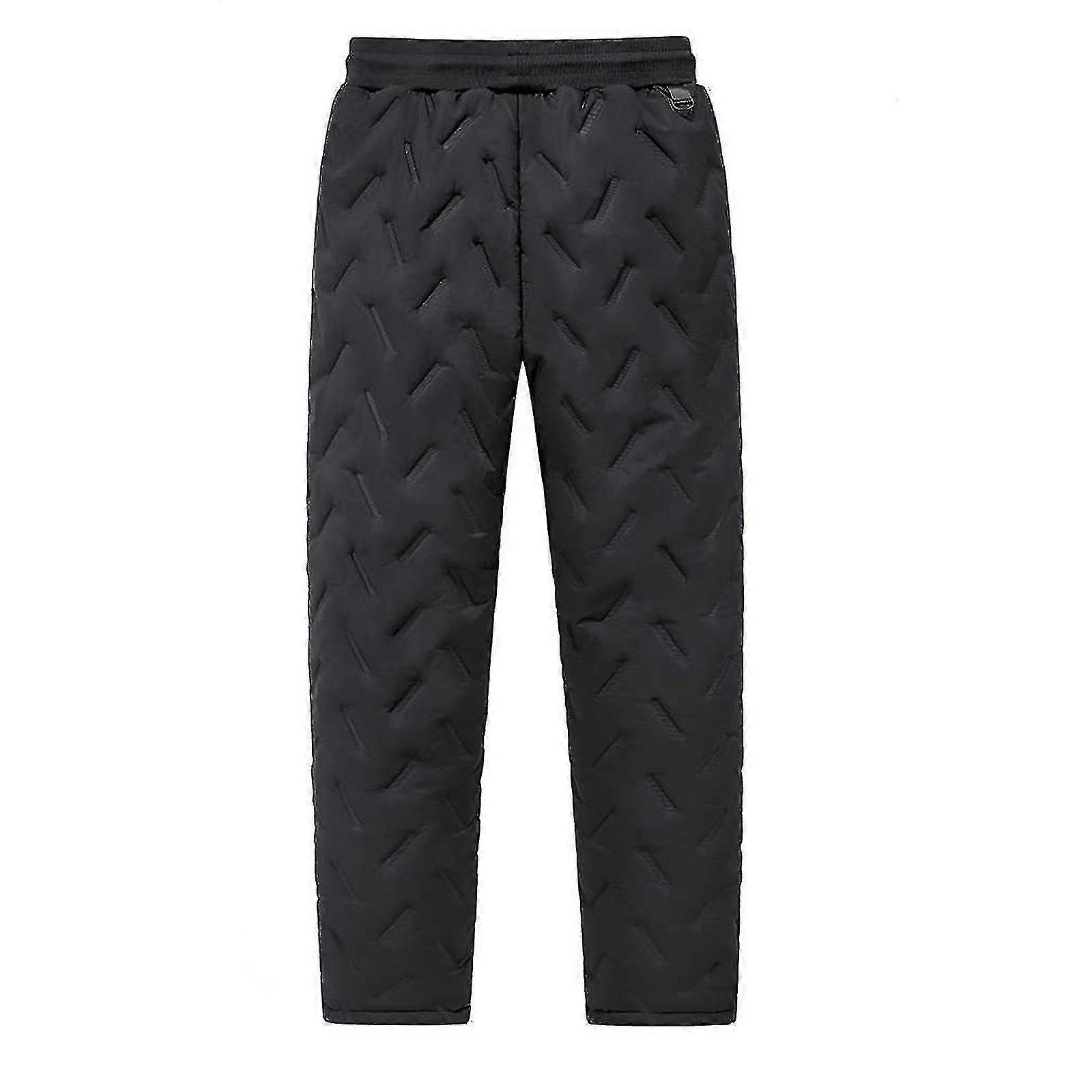 Erkek Kış Pantolon Kış Kuzuyün Sıcak Kalınlaşmak Eşofman Altı Erkekler Moda Joggers Su Geçirmez Rahat Pantolon-YuJia