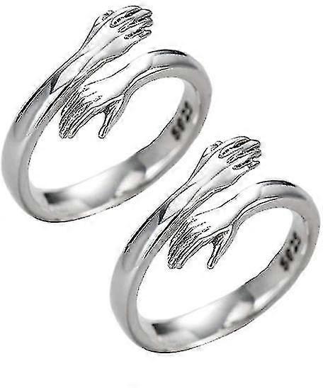 2pc Sterling Silver Hugging Ring