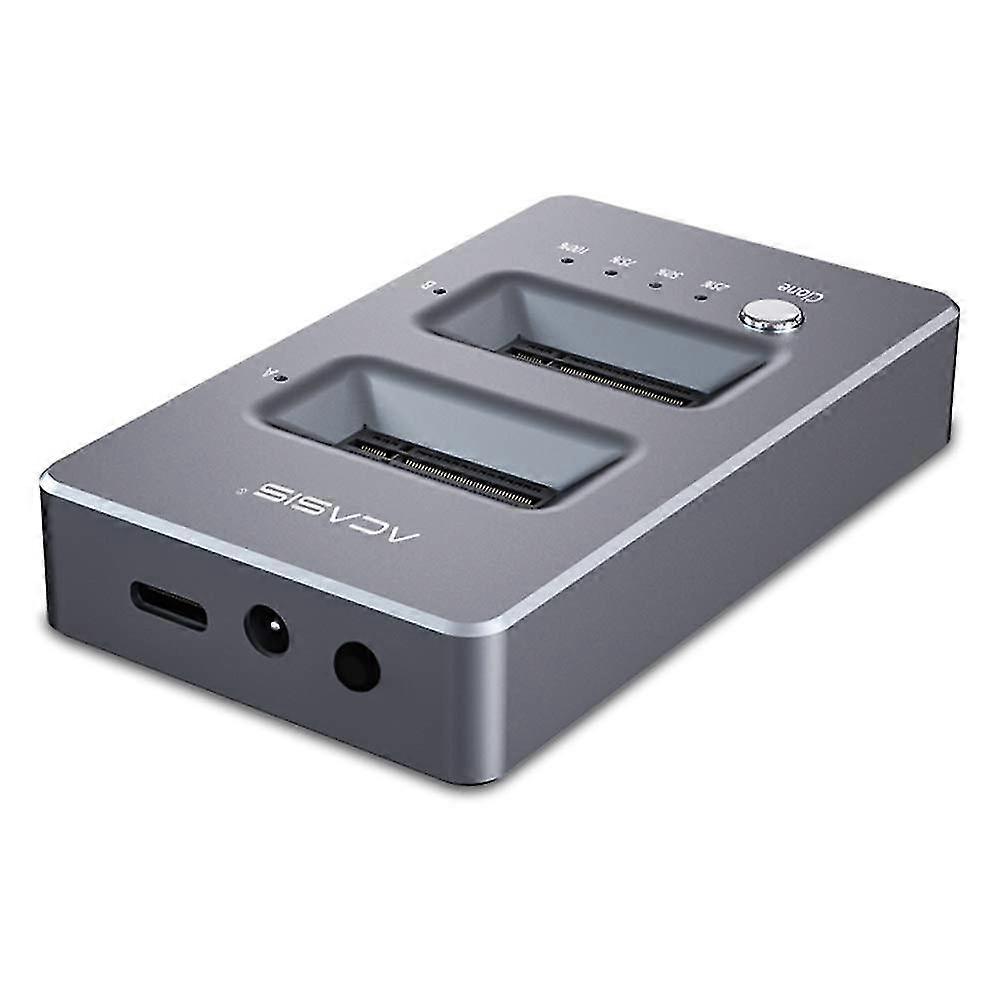 Acasis Nvme Dual Bay Enclosure Clone Docking For M2 Ssd-eu Plug