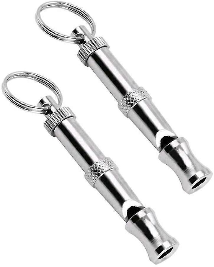 Professionelle Ultraschall-Hochfrequenz-Hundepfeife (2er-Pack) Silber