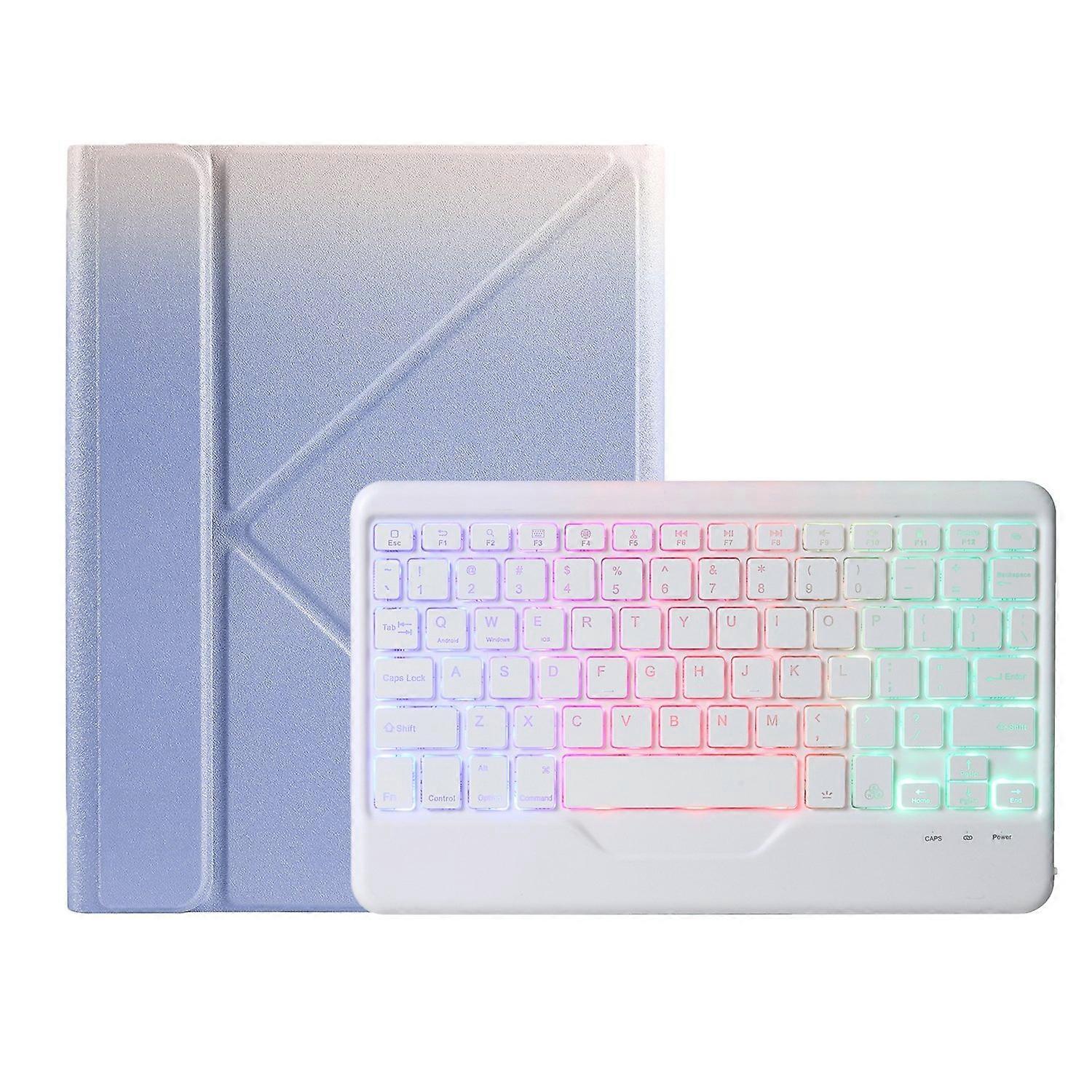Bluetooth Keyboard Leather Case With Three-color Backlight
