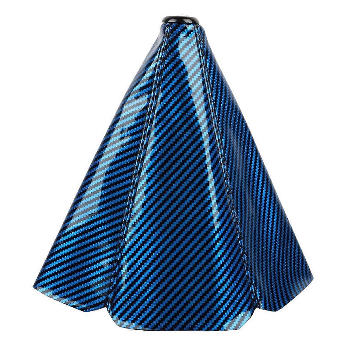 Carbon Fiber Blue Shift Boot Cover for Gear Cover Shifter Shift Knob MT AT