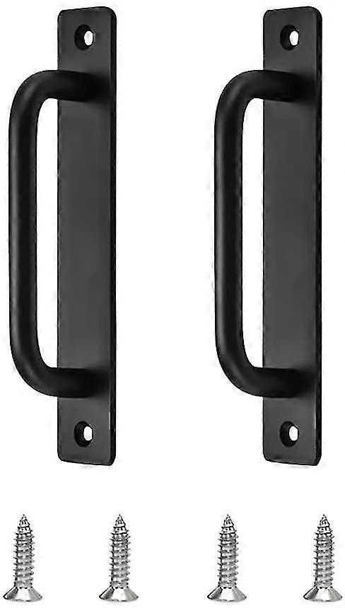 2 Pieces Door Pull Handle Matte Black Sliding Door Handle Exterior Barn Door Pull Handle