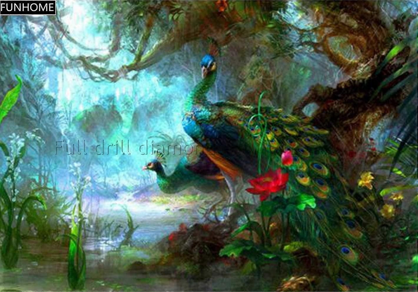 5d Diy Full Drill Diamond Painting Home Decor Embroidery Cross Stitch Rhinestone Mosaic Painting Forest Cocktail
