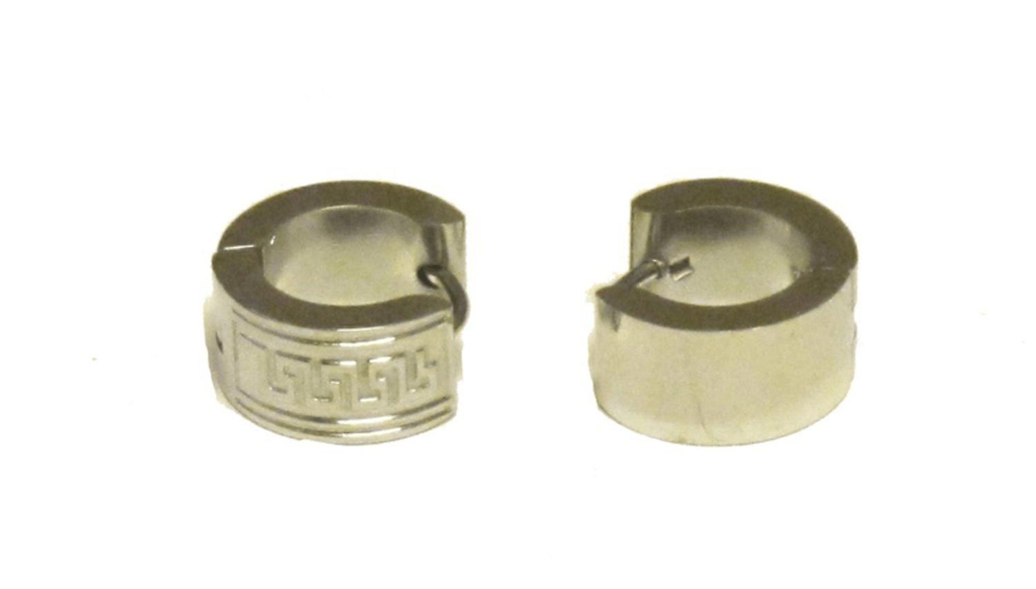 Earrings - steel rings with patterns 
