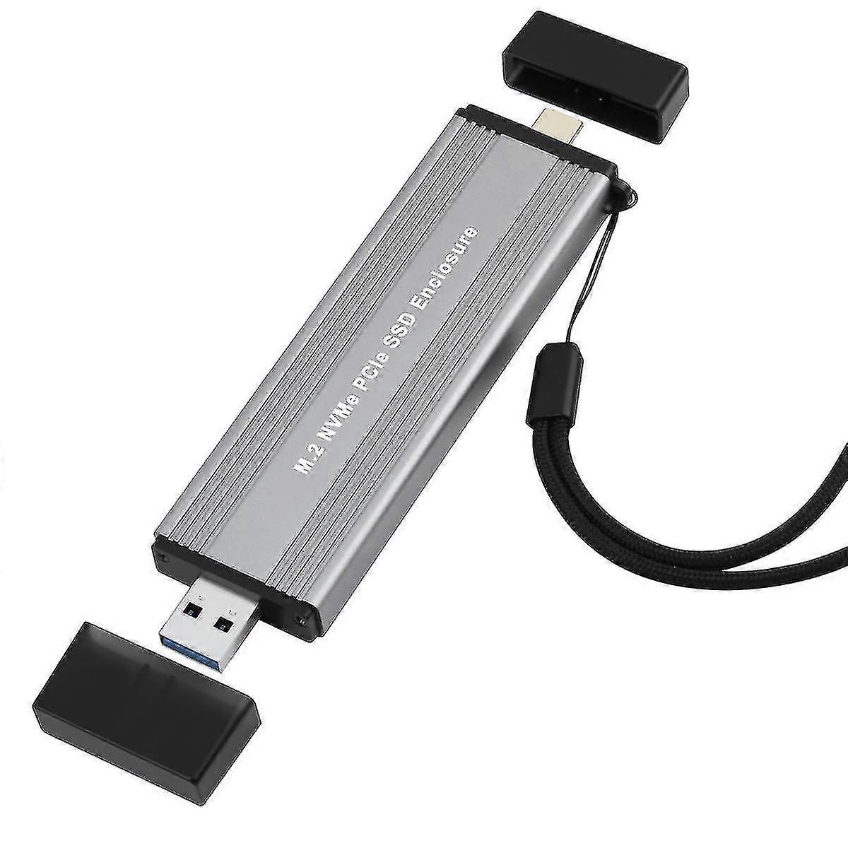 M.2 Nvme Pcie Ssd Enclosure Case With Usb C 3.1 N 2 Usb3.0 To M.2 M Key Hdd Enclosure For 2230 22