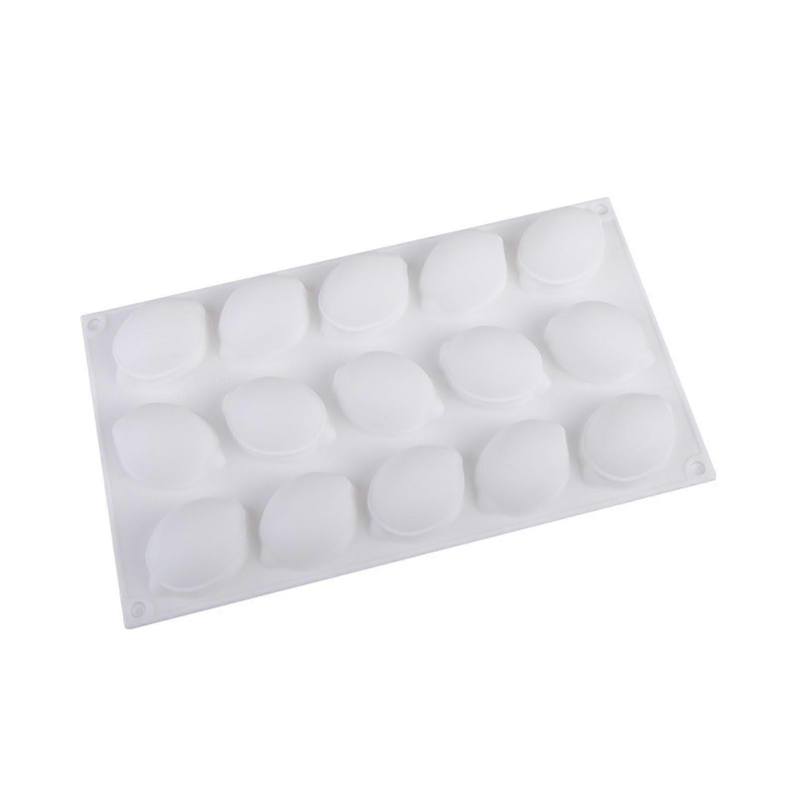 15 Cells Lemon-Shape Cake Moulds Silicone Mold Mousse Ice Cream Chocolate Dessert Bakeware Pastrys