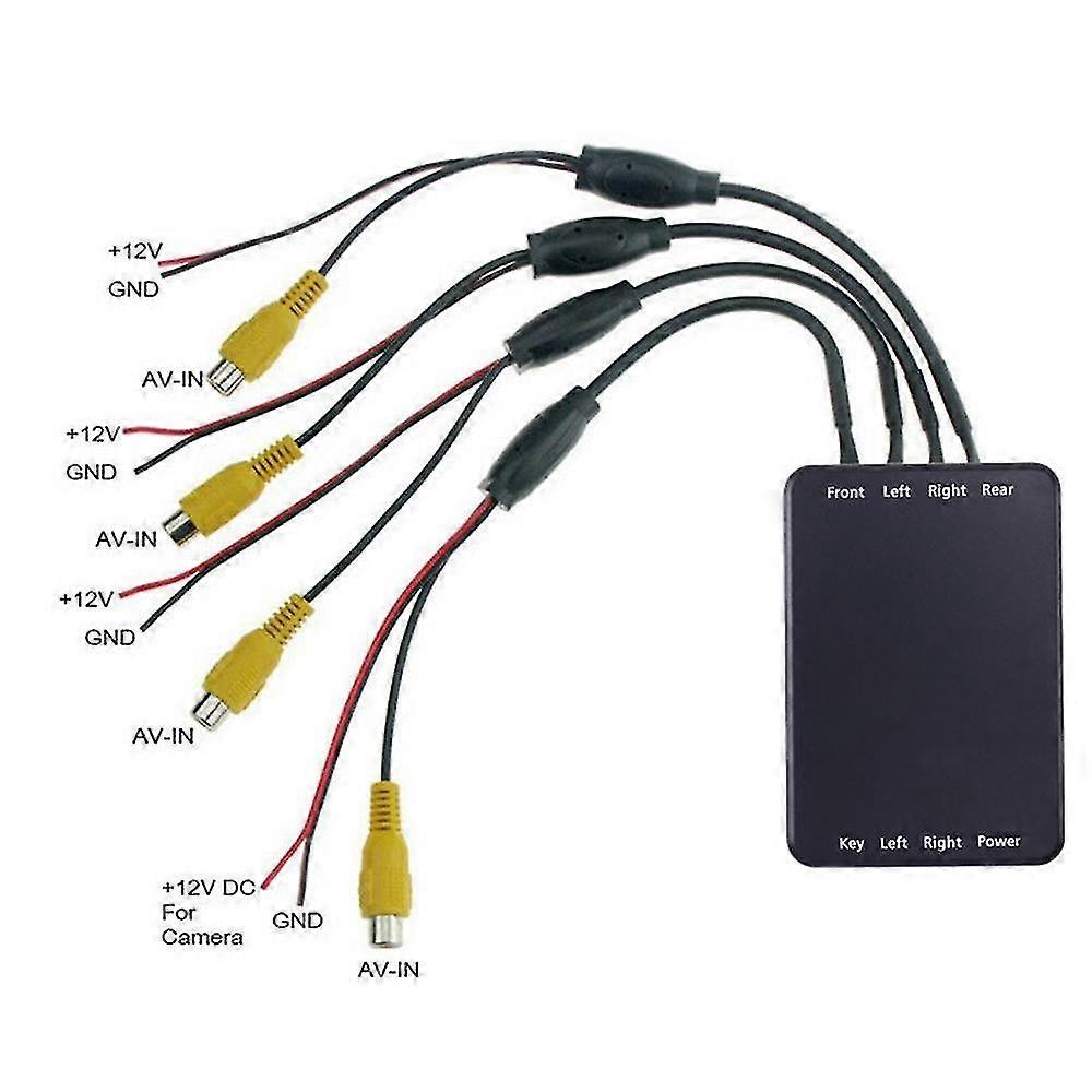 Car Parking Panoramic View Rearview 4 Way 360 Degree Degree View Camera Control Box System Dvr With