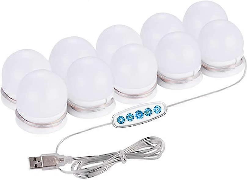 Makeup Mirror Light, Hollywood Cosmetic Mirror Light With 5 Color Modes And 10 Dimmable Light Bulbs For Makeup Mirror And Dressing Table