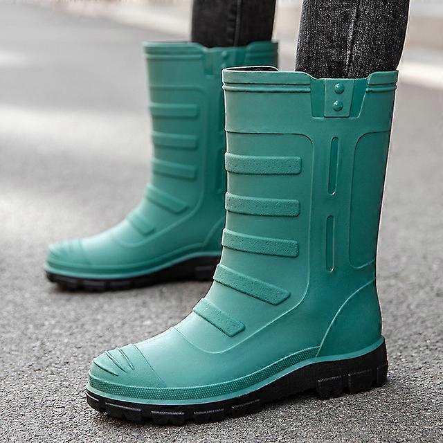 JWL-Unisex Rubber Shoes Men and Women Mid Calf Boots Waterproof