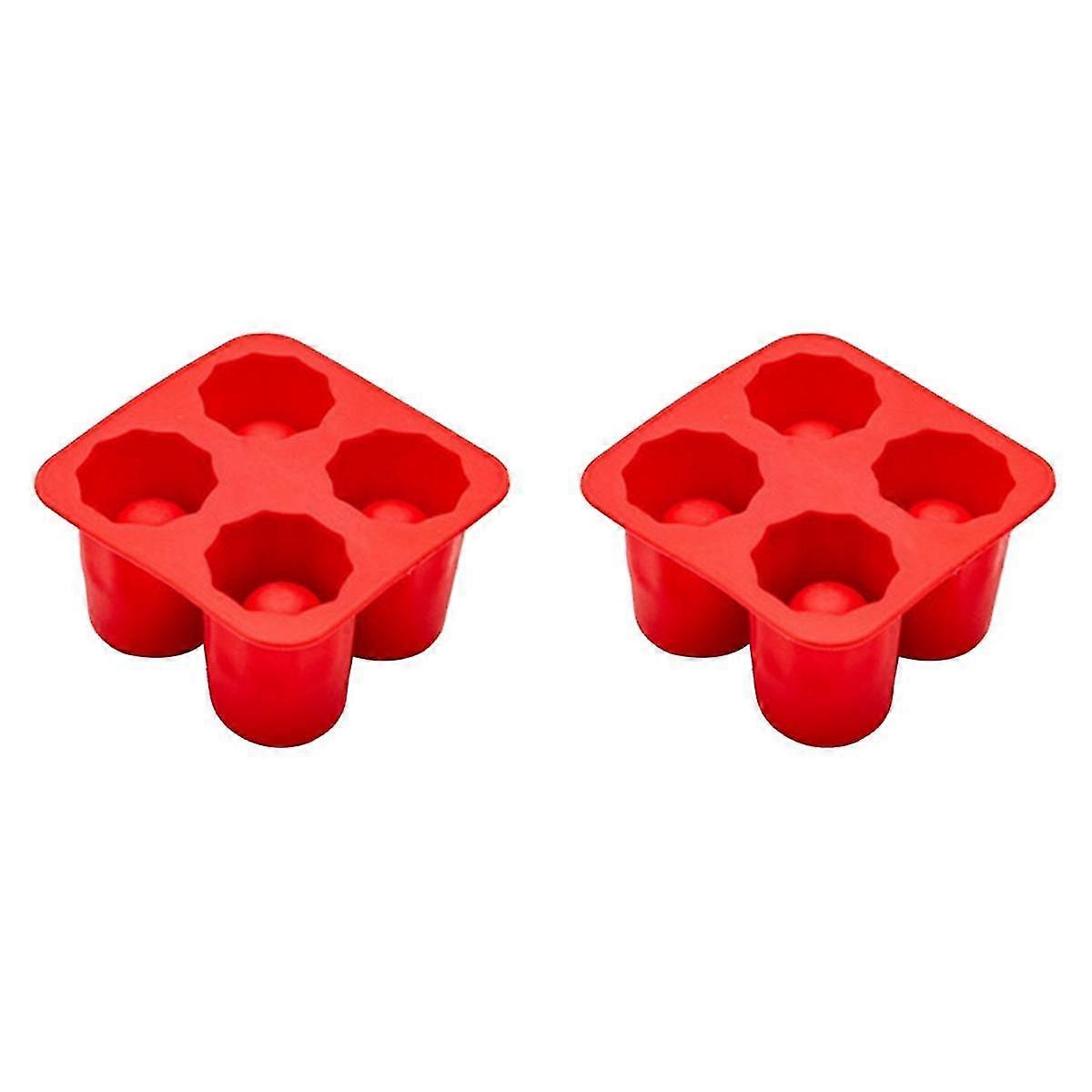 4 Cup Shape Silicone Ice Cube Mold Ice Mould Ice Cube Tray Summer Bar Party Beer Ice Cocktail Cold Drinking Tools
