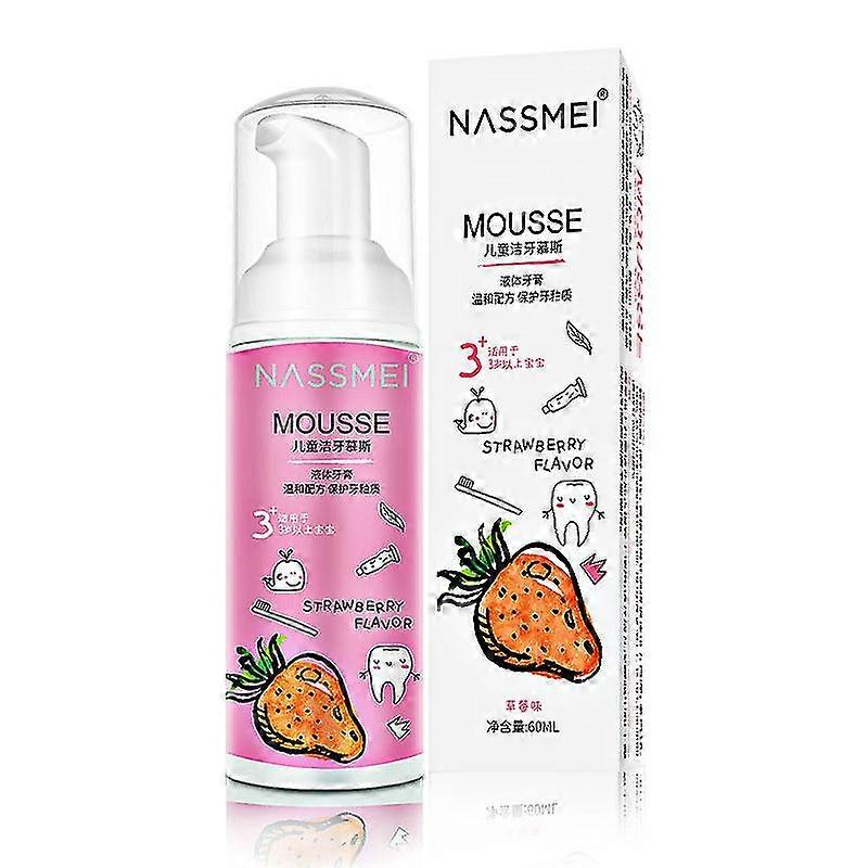 Kid's Foam Toothpaste No Fluorine Fruit Flavor Teeth Cleansing Mousse Deeply Cleaning Easy To Clean