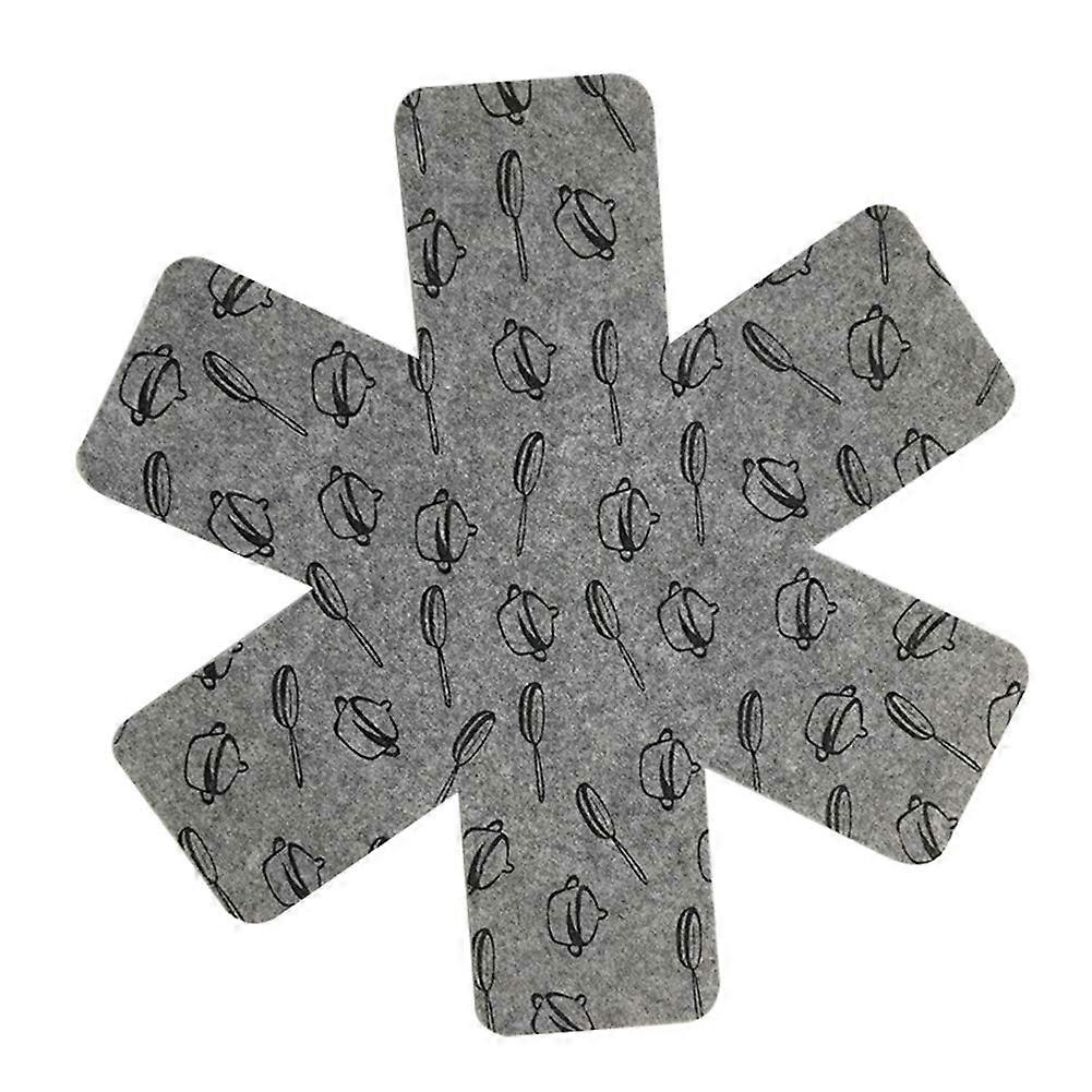 3Pcs Non Woven Pot & Pan Protector Divider Pads Anti-Slip Heat Insulated Pan Pot Mat Holder Cookware Separator Mat Random Color