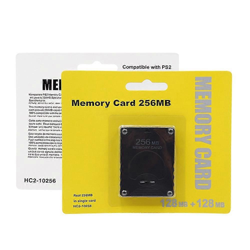 For Ps2 Memory Card Memory Expansion Cards Suitable For Playstation 2 Ps2 Black Memory Card, 256mb