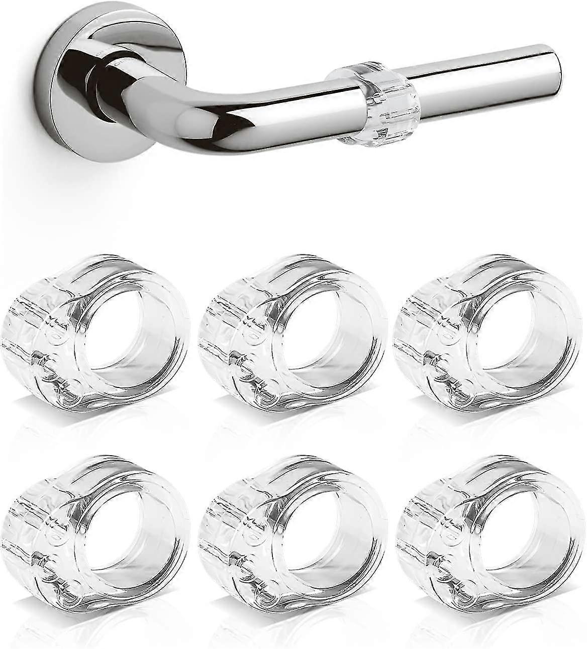 6 Pieces Door Handle Protectors, Door Stoppers, Highly Elastic Door Handle Guards, Protection For Walls And Furniture, 18 Mm