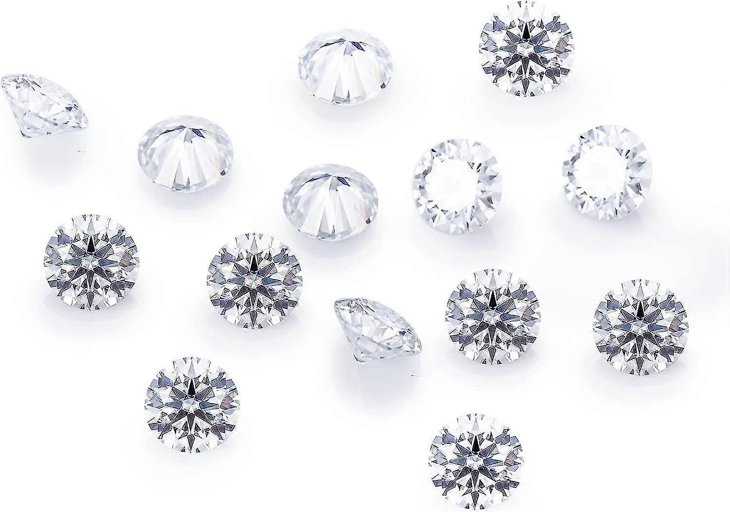 Melee Size Moissanite Stone Loose Round Shape 1 Carat Per Pack For Jewelry Making