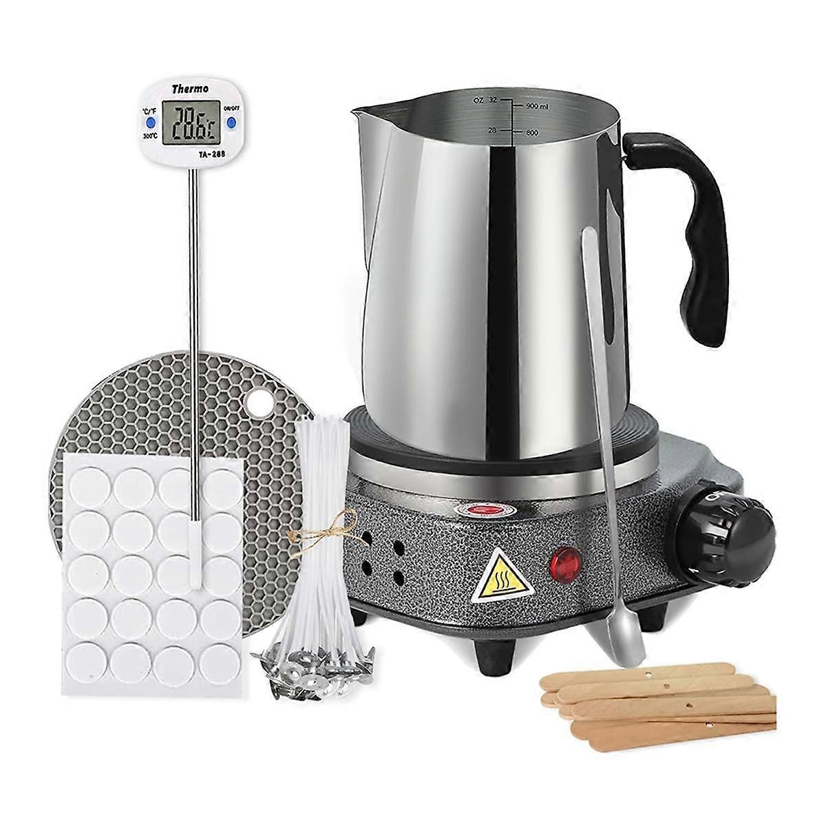 Candle Making Kit with Hot Plate for Candle Making, Candle Making Kit for Beginners with Melting Po