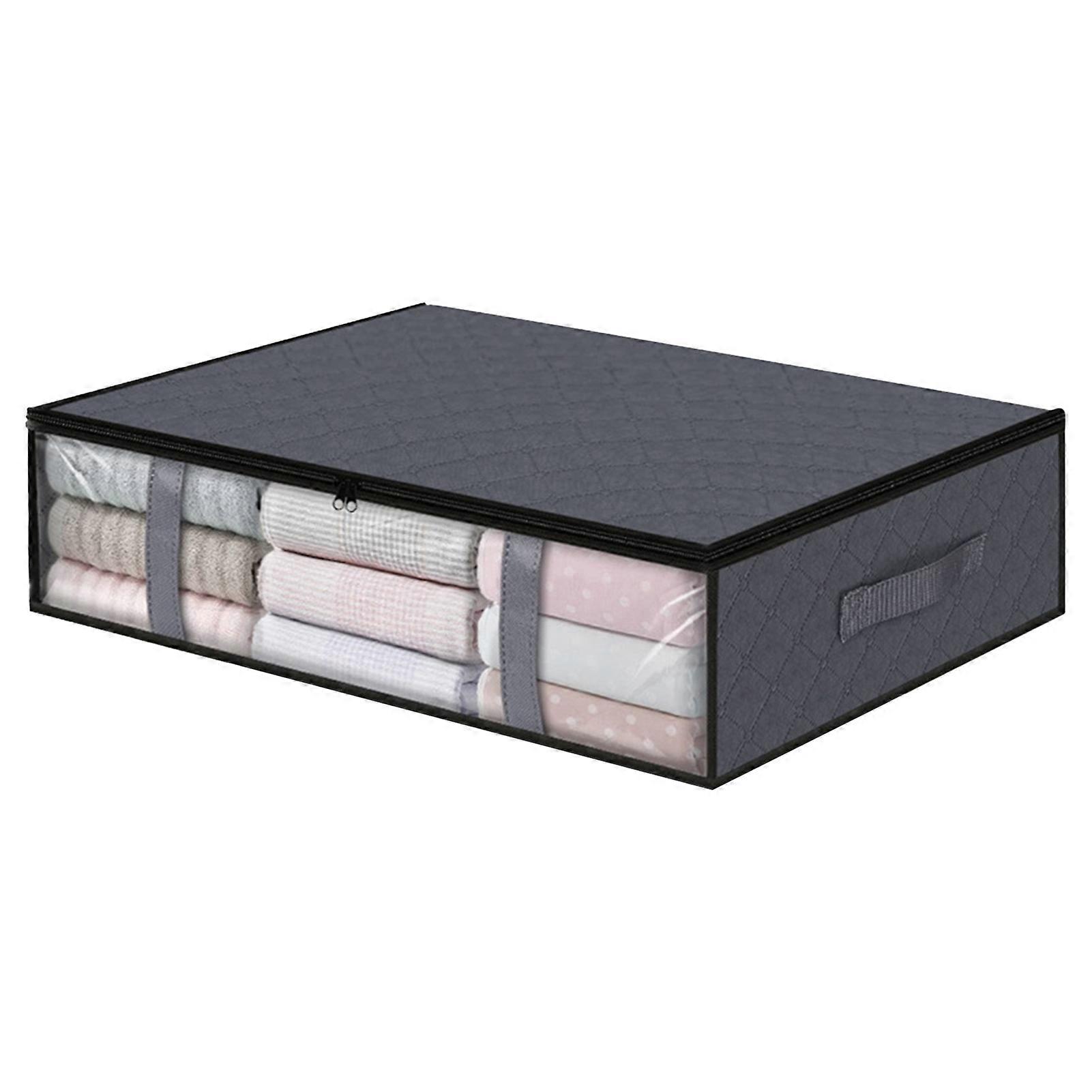 Bedding Bag Foldable Strong Load-bearing Non-woven Fabric Under Bed Clothes Storage Bin for Bedroom KAESI