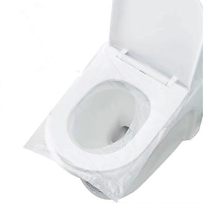 50PCS Disposable Toilet Toilet, Plastic Toilet Bowl Protector Waterproof Portable Individually Wrapped Antibacterial Material Standard Size for Kids T