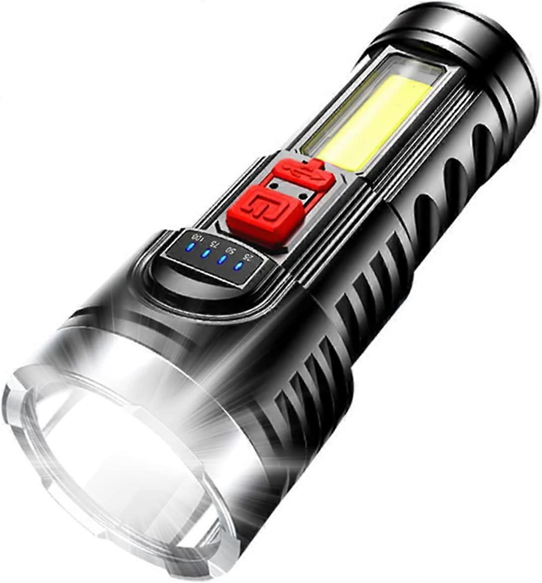 LED Torch Flashlight Super Bright USB Rechargeable Flashlight with 4 Lighting Modes Waterproof