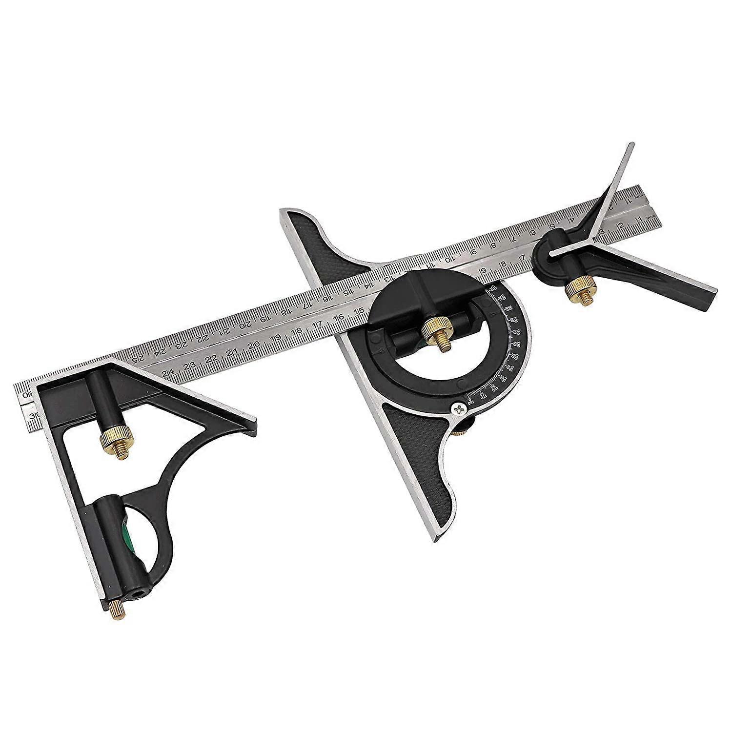 Combination 300mm Multifunction Adjustable Square Heavy Duty Square Tools Measure Kits Precision Protractor Angle Finder Ruler Carpentry Squares