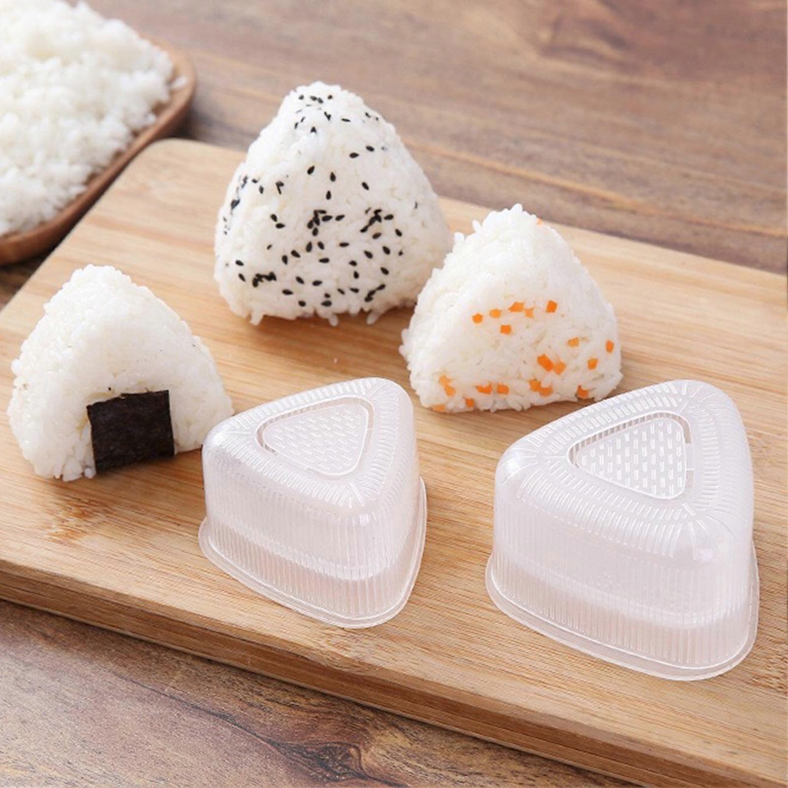 2Pcs Sushi Mold Japanese Style Non-sticky DIY Food Grade Plastic Press Triangular Onigiri Rice Ball Maker Bento Accessories KAESI