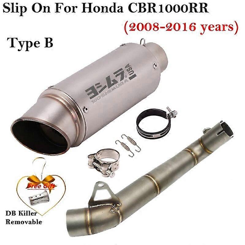For Honda CBR1000RR CBR 1000RR 2008 - 2016 Motorcycle Exhaust Escape Yoshimura Muffler Pipe Modified Middle Link Pipe DB Killer