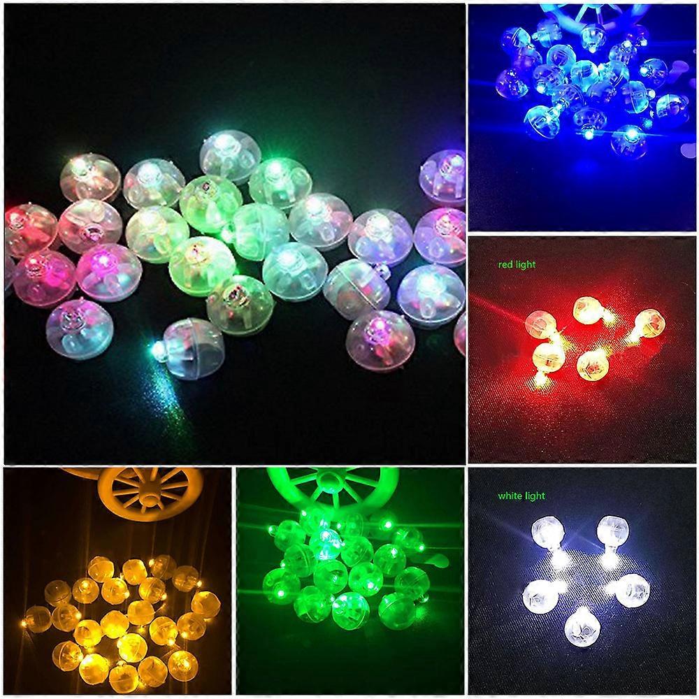 10/50pcs Round RGB LED Flash Ball Lamp Mini Light STANDING Paper Lantern