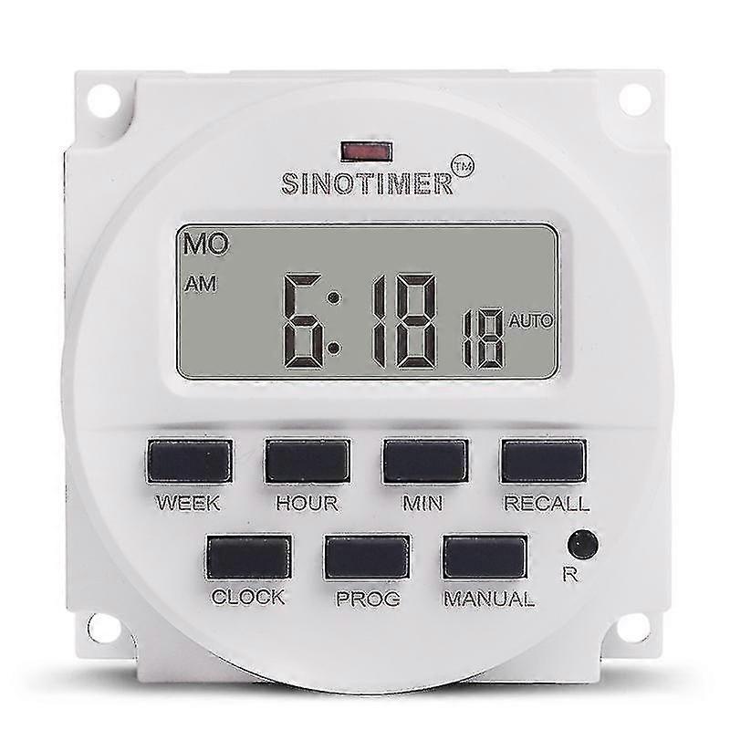 Sinotimer 15.98 Inch Lcd Digital Timer 12v Dc 7 Days Programmable Time Switch Tm618n-4 (tangling)