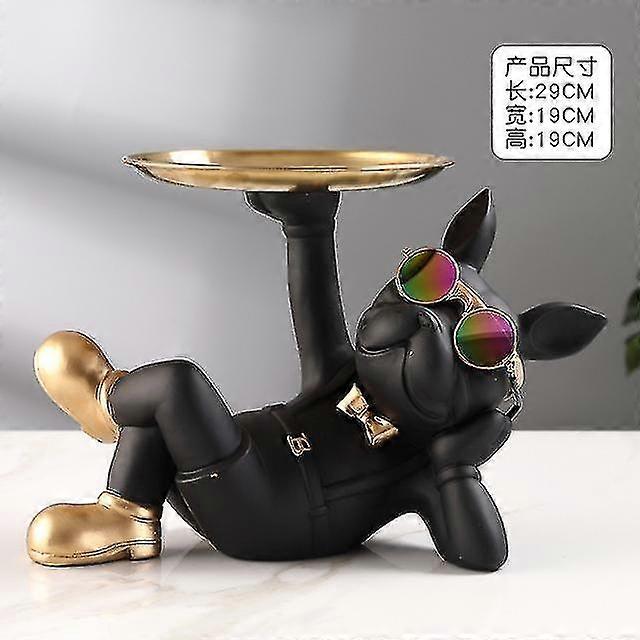 Bulldog Animal Figurines,home Decoration Accessories,table Ornaments,storage Tray,dog Model Statue,sculpture Living Room Decor