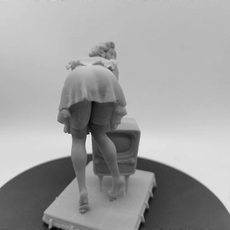 échelle 1/18 femme de ménage résine Figure Miniatures assembler modèle Kit non assemblé Diorama non peint Statuettes jouets