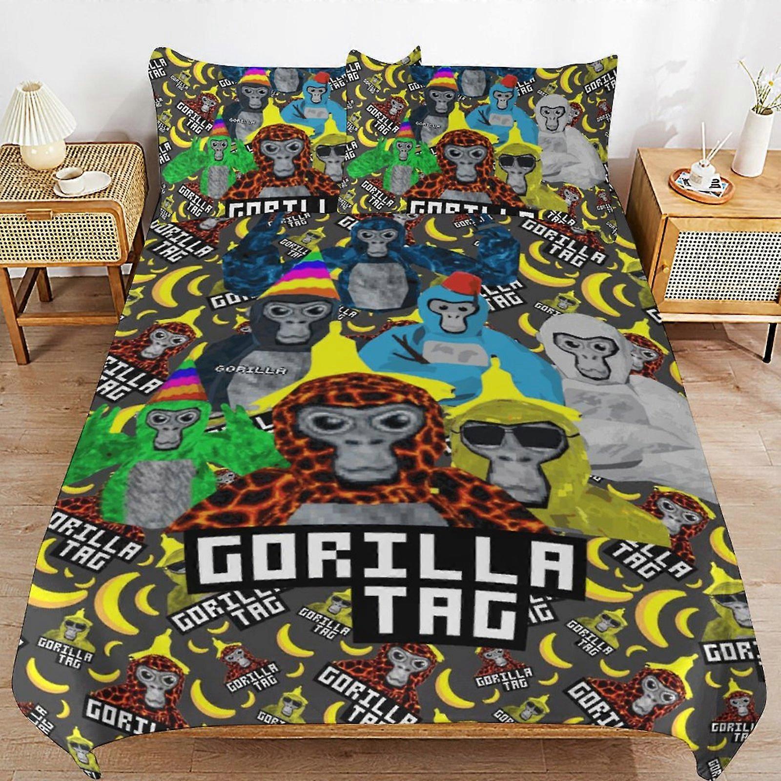 Bedding set WM61 Gorilla Tag Bedding Set Duvet Cover Comfortable and Lightweight Cartoon Bedding 3 Piece (Multiple sizes to choose from)  SW61