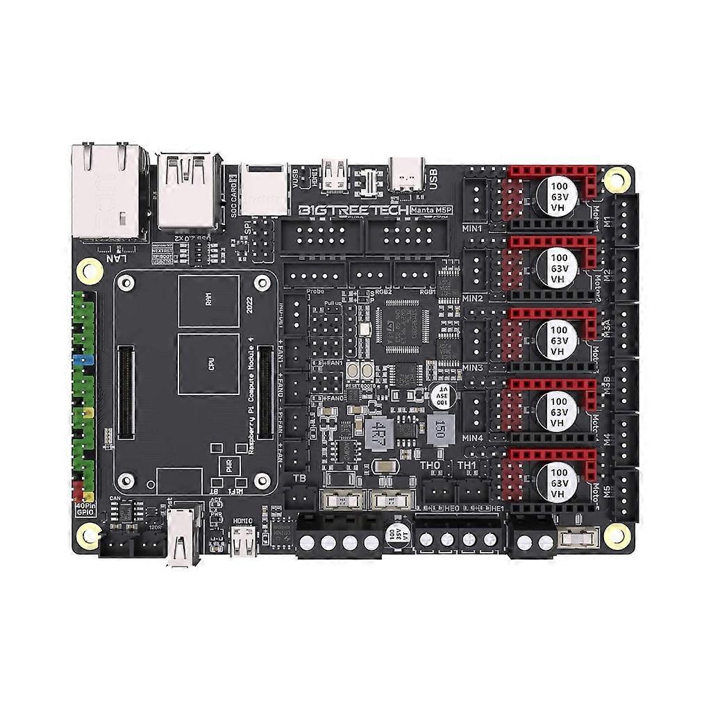 La placa de control Manta M5P V1.0 de 32 bits admite 5 controladores paso a paso TMC2209 TMC5160 ejecución para la impresora 3D del sistema Klipper ACCS