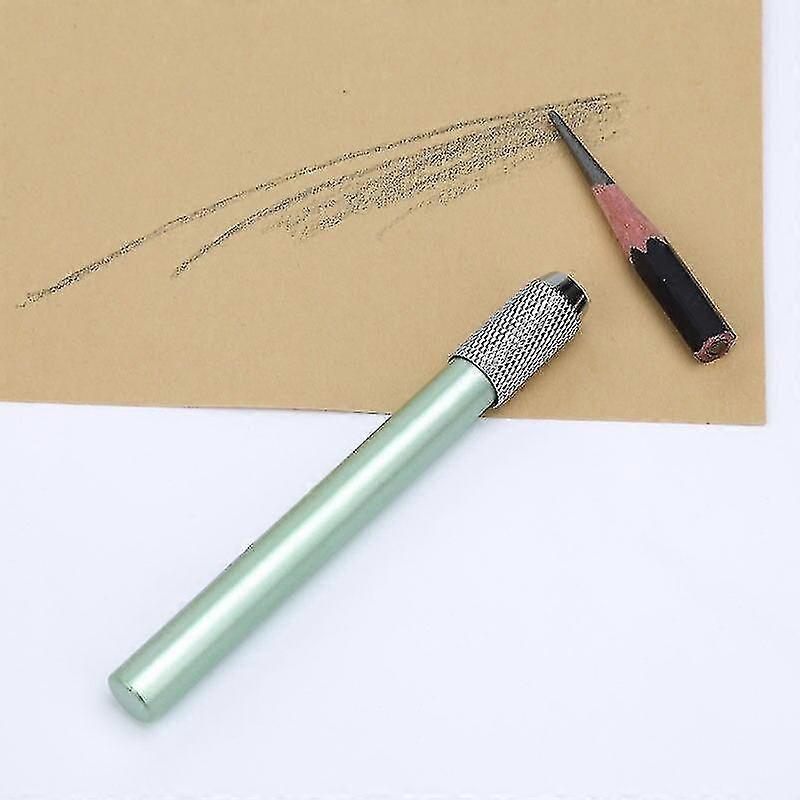 3st metall enhuvud spiralpenna förlängare, grön färg