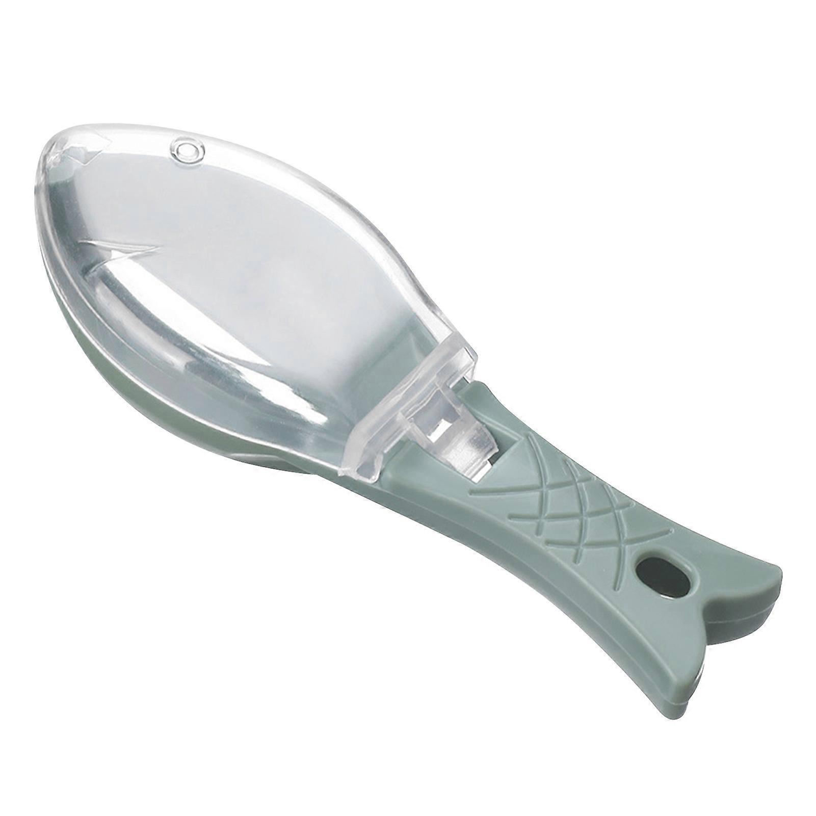 Fish Scaler with Lid Scale Remover Effortless Efficient ABS Cute Fish Shape Fish Descaler Tool for Kitchen