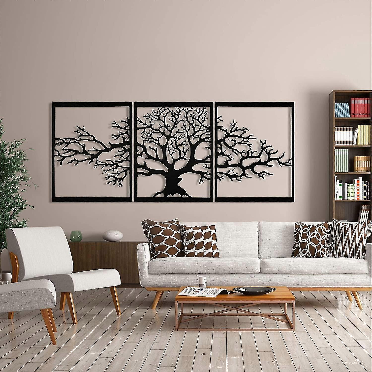 Decorazione Della Parete, Decorazione Della Parete Dell'albero Soggiorno, Decorazione Della Parete, Decorazione Della Camera Da Letto, Albero Della Vita, Decorazione Della Casa, Decorazione Della Parete In Metallo, 48x117cm