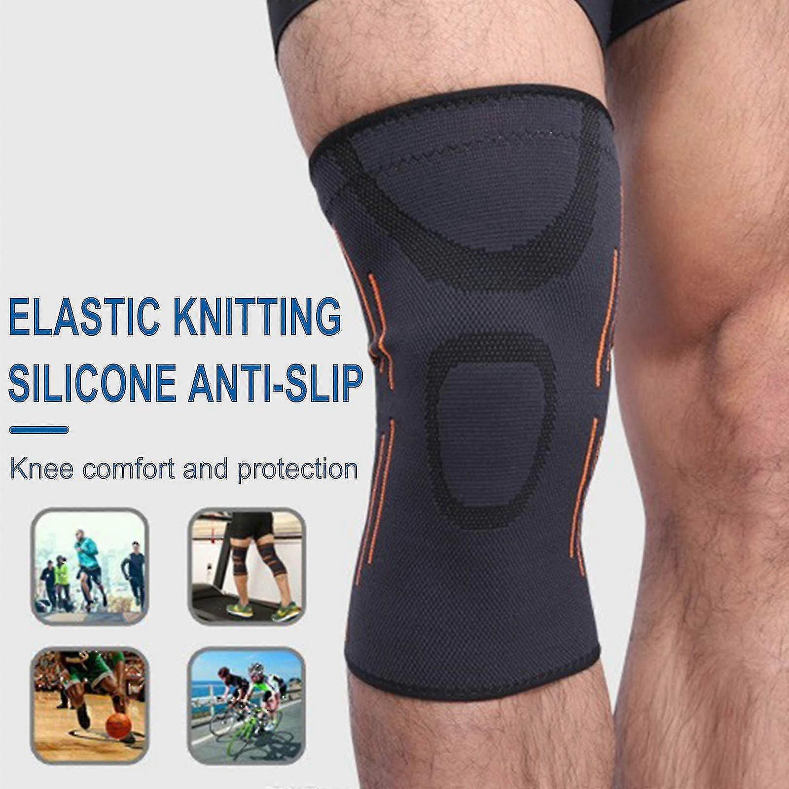 スポーツトレーニング弾性膝サポートブレースニーパッドブラック