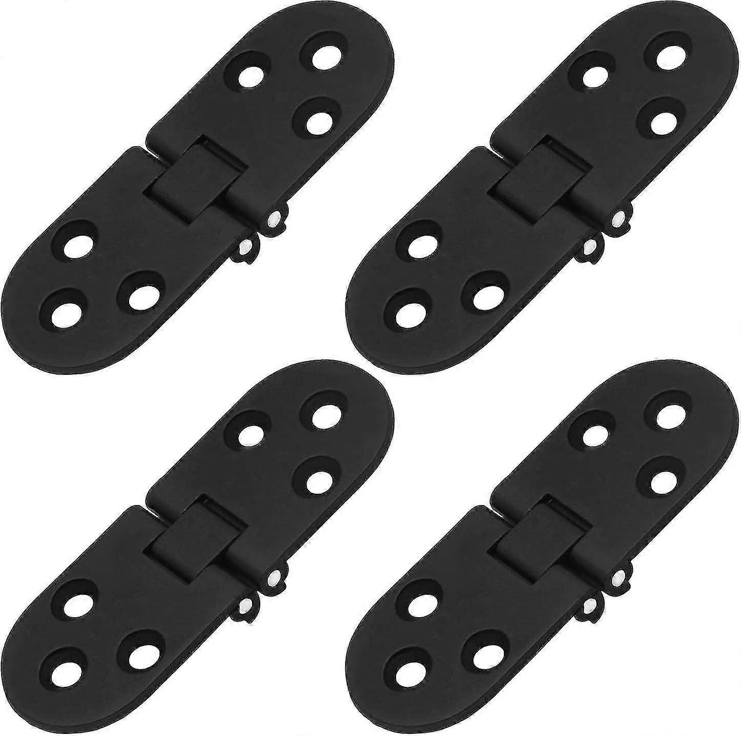 Black Butler Tray Hinge, Heavy Duty Folding Flip Top Hinge 180 Degree Round Edge Hinge For Folding Tables Sewing Machine Table Furniture Accessoriesbl