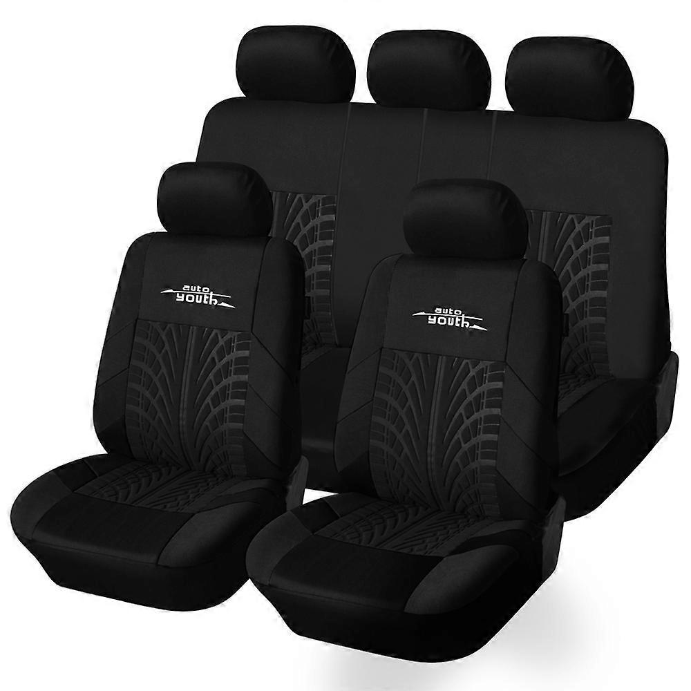 Full Set Car Seat Covers,Front&Rear Split Bench Protector,Universal Fits Car/SUV,for Seat Ibiza for Peugeot 406 for Citroen C5
