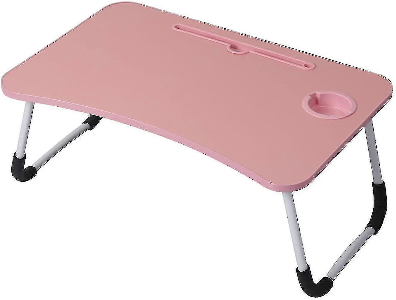 Foldable Laptop Bed Table Breakfast Tray Pink