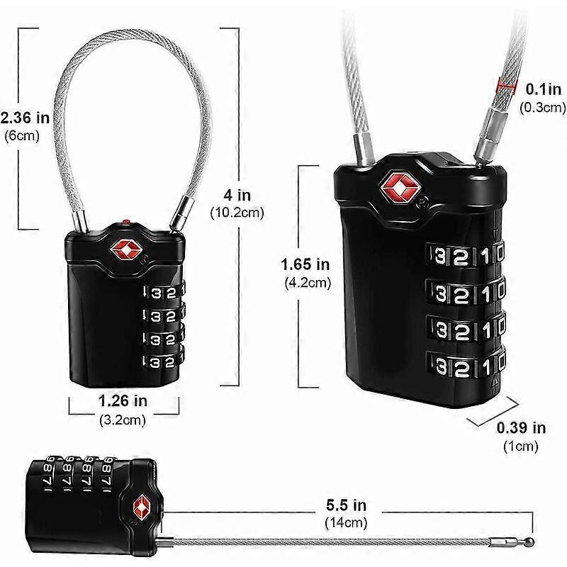 4 Digit Code Luggage Padlock For Travel Suitcase College Locker