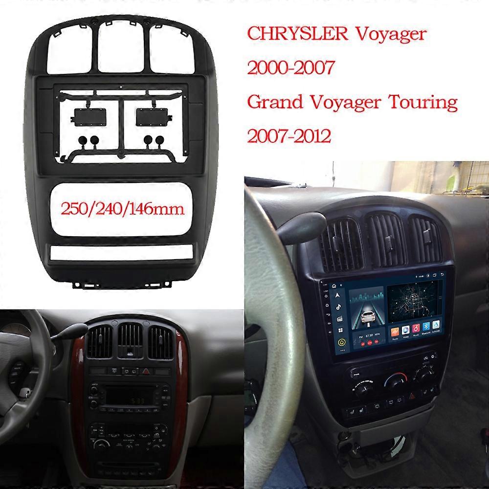 Car Stereo 10,1 polegadas Big Screen Fascia Frame Adapter para chrysler grand voyager touring 2Din Dash Audio Fitting Panel Frame Kit