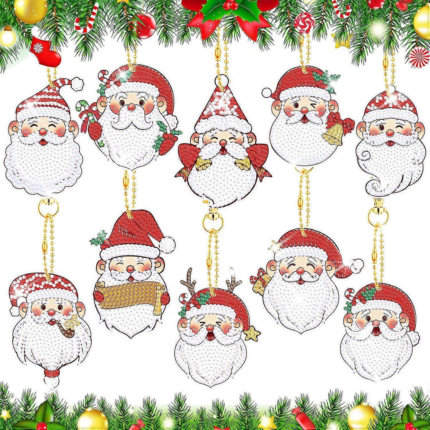 (Stil 2)Jul Diamant Målning Nyckelringar