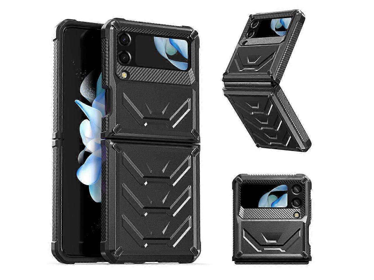 For Samsung Galaxy Z Flip 4 5G 2022 Case with Slide Camera Cover, Military Grade Heavy Duty Protective Armor Phone Case Shockproof Cover