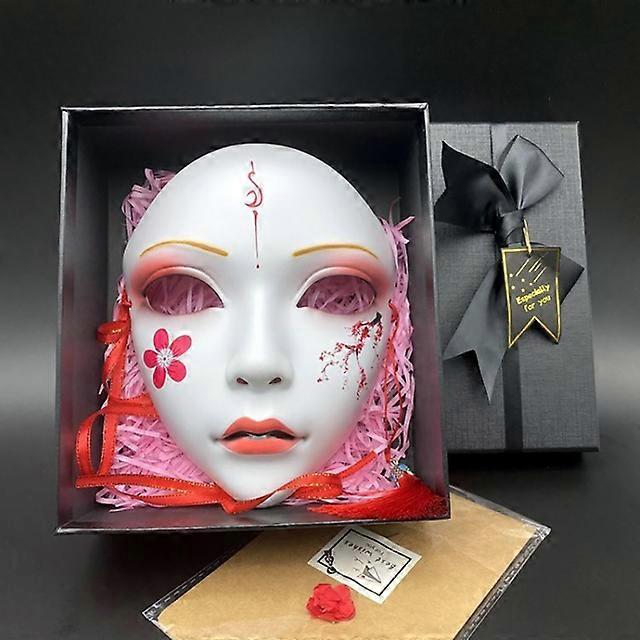 عاطفية جميلة المرأة قناع هالوين تأثيري غطاء الوجه الكبار كامل الوجه حفلة تنكرية حزب زهرة زي الملحقات الدعائم