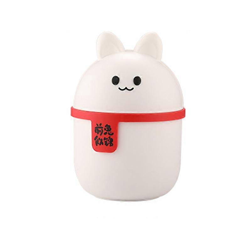 2023 Rabbit Tiger Kawaii Trash Can Mini Garbage Storage Bin Portable Desktop Trash Can Home Table Waste Basket Creative CartoonTrash Cans & Wastebaske