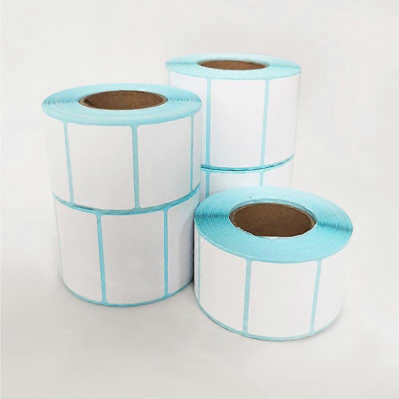 Label Roll, 500 PCS 60mm*40mm White Self Adhesive Labels for Freezer Jars Printer Mailing, Small Name Address Labels Freezer Labels Date Labels on a R