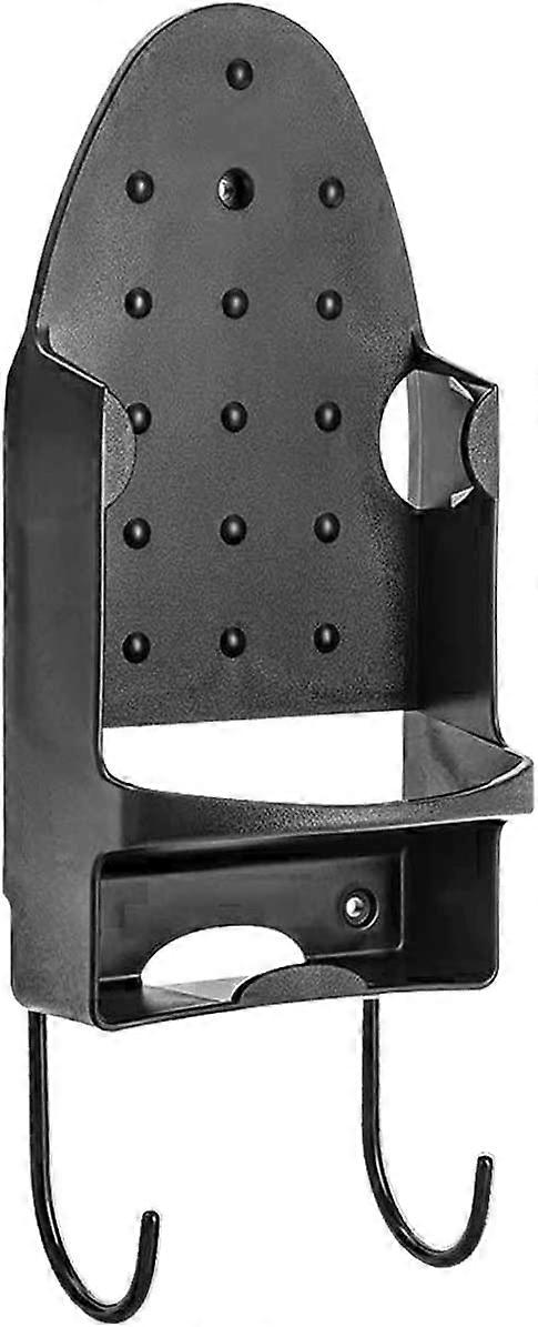 Iron Holder Wall Mount with Ironing Board Hanger Hooks